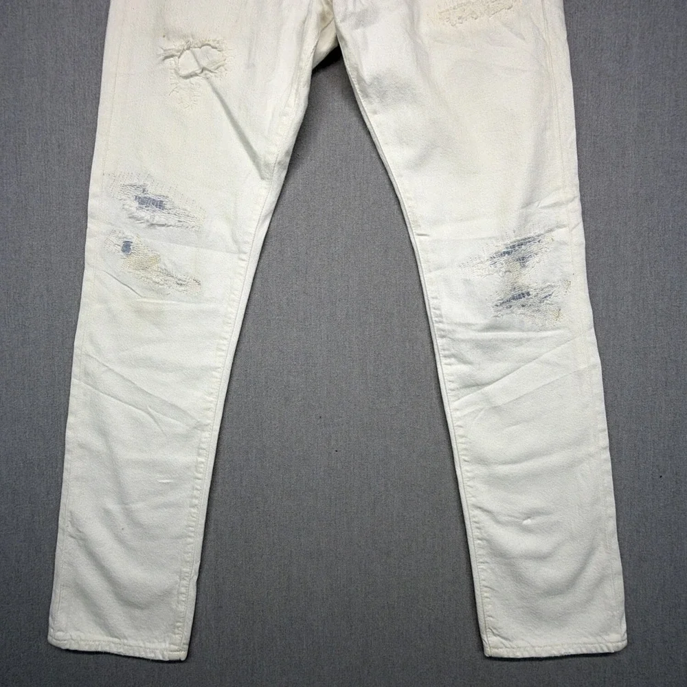Polo Ralph Lauren The Sullivan Slim Jeans 28x30 (Fits 30x30) White Distressed